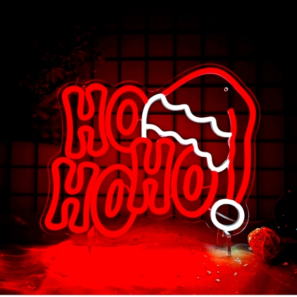 Merry Christmas Neon Sign - HOHOHO LED Neon Light for Christmas Decoration, USB - Picture 1 of 5